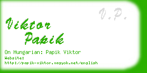 viktor papik business card